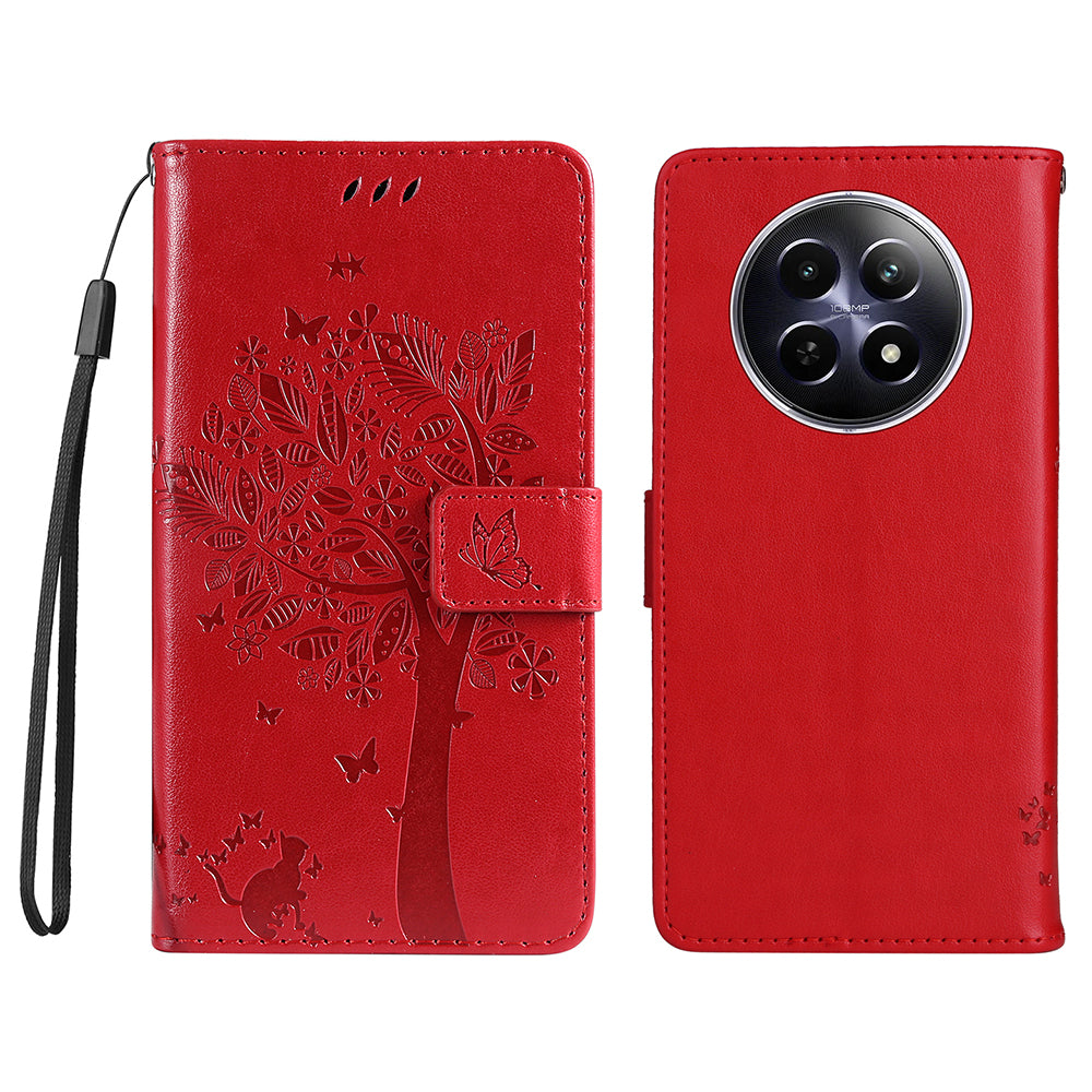 KT Imprinting Flower Series-3 For Realme 12 Wallet Case Tree Pattern Leather Phone Stand Cover KT Imprinting Flower Series-3 For Realme 12 Wallet Case Tree Pattern Leather Phone Stand Cover